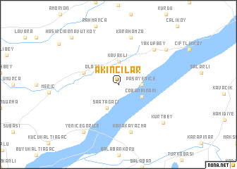 map of Akıncılar