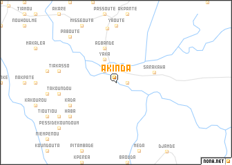 map of Akinda