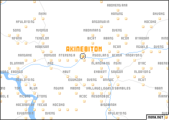 map of Akinebitom