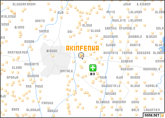 map of Akinfenwa