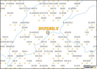 map of Akingbolu