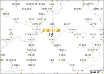 map of Akinitom