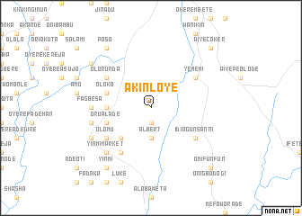 map of Akinloye