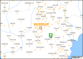 map of Akinogun