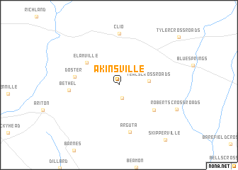 map of Akinsville