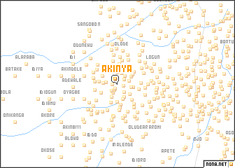 map of Akinya