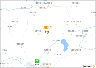 map of Akın