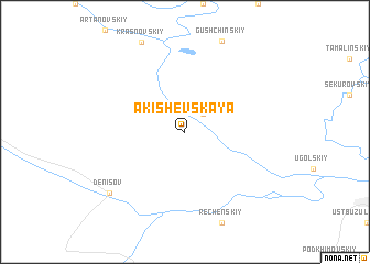 map of Akishevskaya