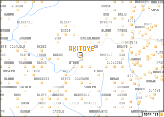 map of Akitoye