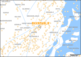 map of Akkānwāla