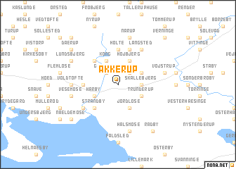 map of Akkerup