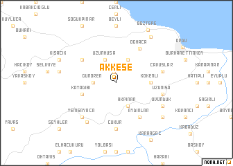 map of Akkese