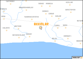 map of Akkınlar