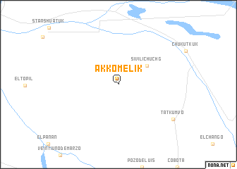 map of Ak Komelik