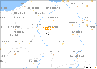 map of Akköy