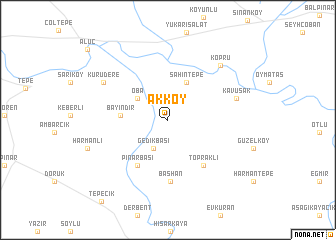 map of Akköy