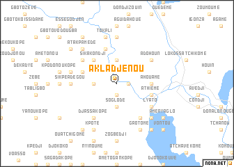 map of Akladjénou