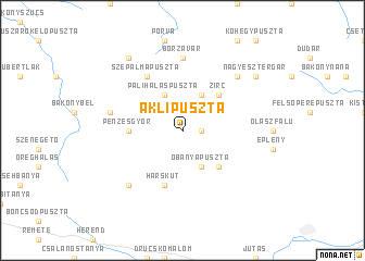 map of Aklipuszta