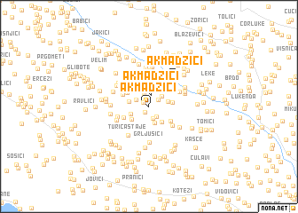 map of Akmadžići