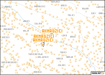 map of Akmadžići