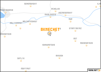 map of Ak-Mechet\