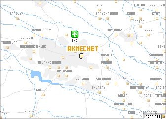 map of Akmechetʼ