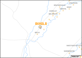 map of Akmola