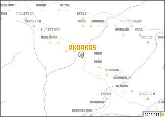 map of Akoakas