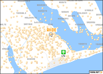 map of Akoé