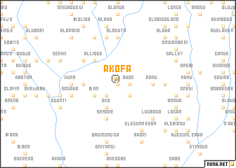 map of Akofa