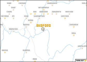 map of Akoforo