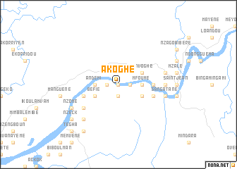 map of Akoghe