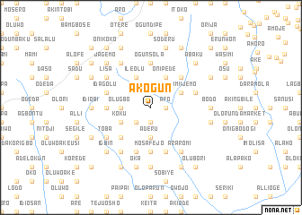 map of Akogun