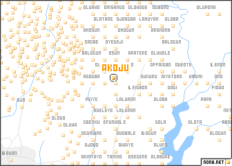 map of Akoju