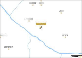 map of Akoka