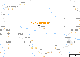 map of Akok Bikélé
