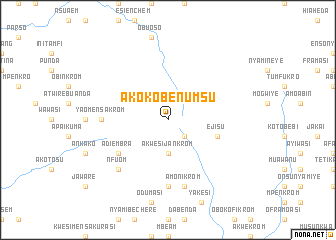 map of Akokobenumsu