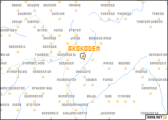 map of Akokodem