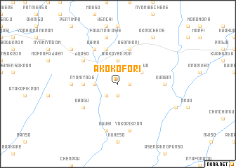 map of Akokofori