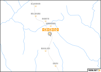 map of Akokora