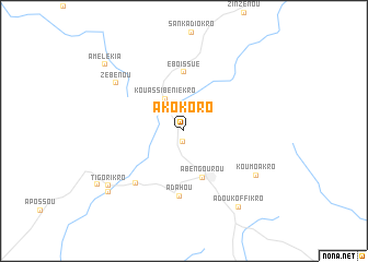 map of Akokoro