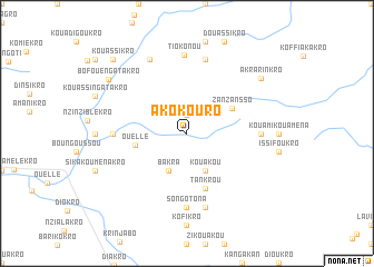 map of Akokouro