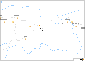 map of Akok