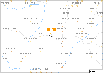 map of Akok