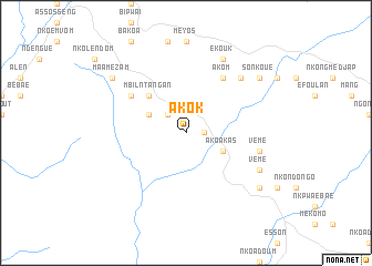 map of Akok