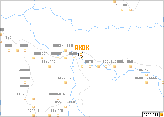 map of Akok