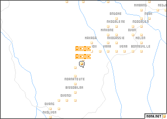 map of Akok