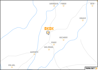 map of Akok