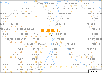 map of Akom Bong
