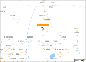 map of Akombo